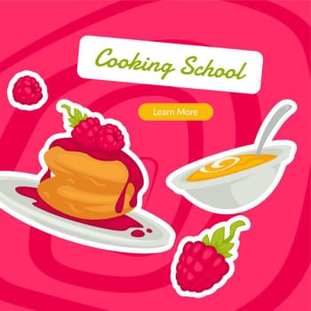 Cooking school, classes and educational lesson