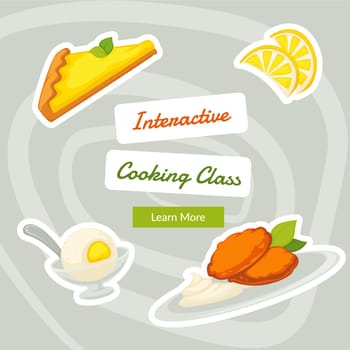 Interactive cooking class, preparing food lessons
