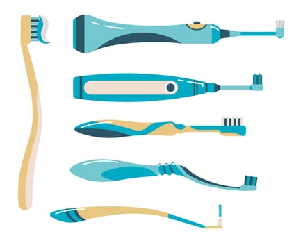 Electric toothbrush and regular brush variety