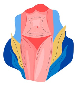 Correction of body shape, lifting procedure vector