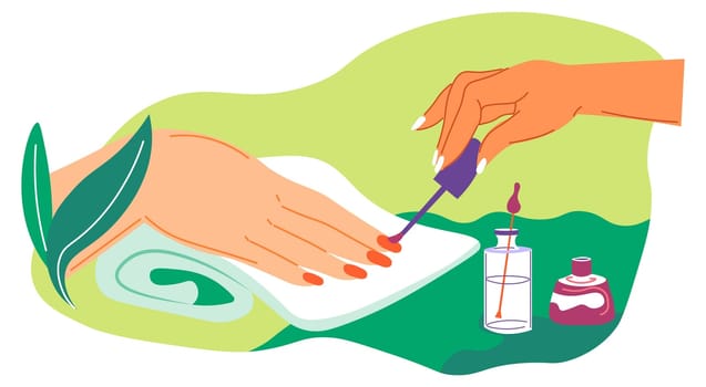 Manicure service, spa and beauty salon procedures