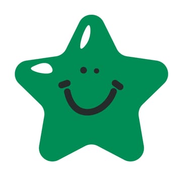 Mascot star character smiling facial expression