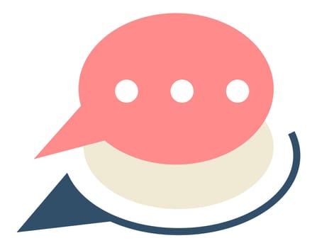 Dialog bubble icon, talk or speech chat box vector