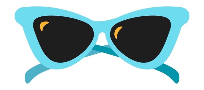 Sunglasses protecting eyes from glasses vector