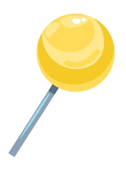 Sweet lollipop on stick, caramel candy dessert