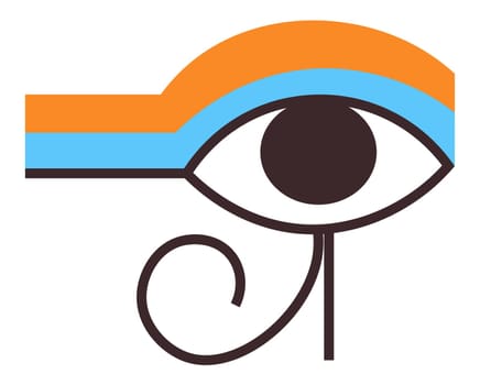 Eye of Horus or Ra, Egyptian symbols and signs