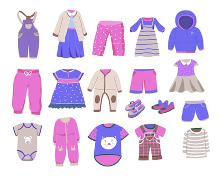 Clothes for newborn baby or toddler collection