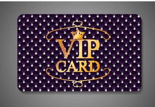 Elegant Dark VIP Card Vector Illustration