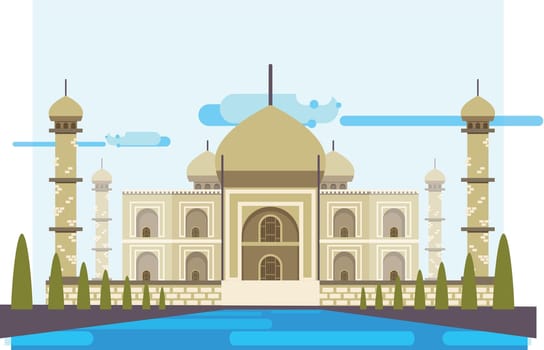 typography,character,cartoon,composition,text,clouds,travel,sunny,trees,taj,mahal,summer,colorful