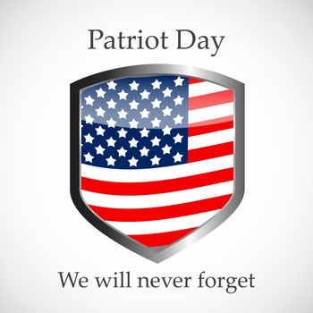Patriot Day the 11/9 Label, We Will Never Forget  Vector Illustration