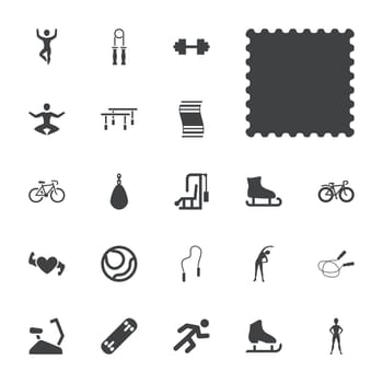 doing,bicycle,rope,icon,yoga,bag,exercise,ice,barbell,exercising,bike,running,horizontal,bar,muscles,exercises,fitness,design,vector,man,skipping,jump,set,skating,health,equipment,expander,heart,with,healthy,carpet,boxing,gym,volleyball,illustration,skate,sport