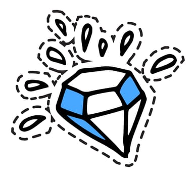 Sparkling diamond or brilliant, sticker or icon