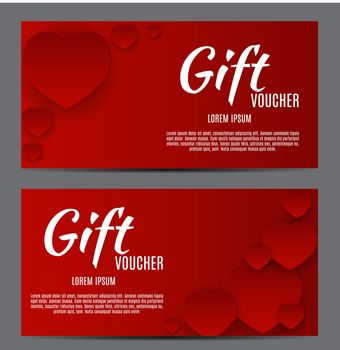 Valentine's Day Heart Symbol Gift Card. Love and Feelings Background Design. Vector illustration EPS10
