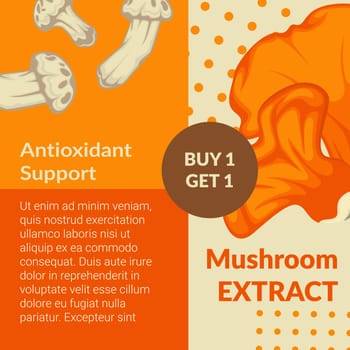Mushroom extract, antioxidant support promo banner