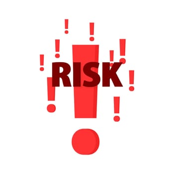 Risk assessment. High risk meter. Vector illustration.