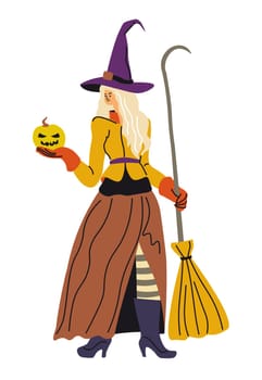 Witch Halloween costume, character look personage