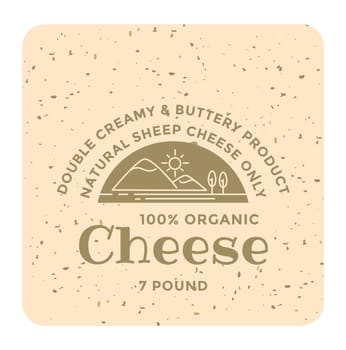 Double creamy and buttery cheese product label