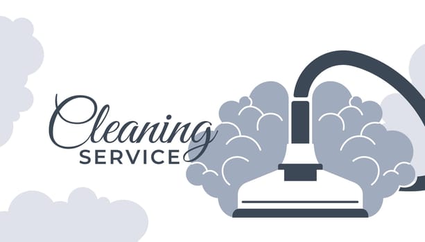Business card or promo banner of cleaning service