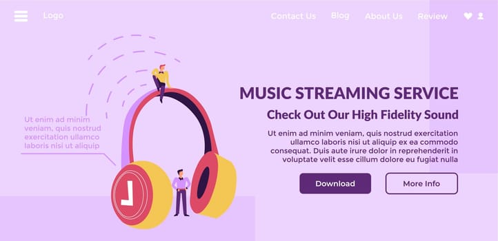 Music streaming service, check high fidelity sound