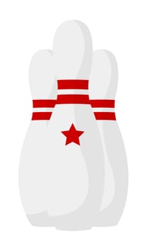 Skittles or bowling pins, sports and games vector