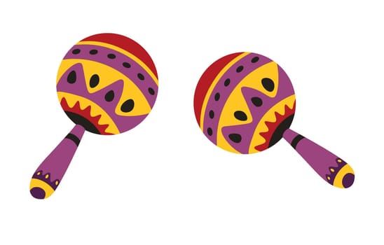Maracas Mexican musical instrument for playing
