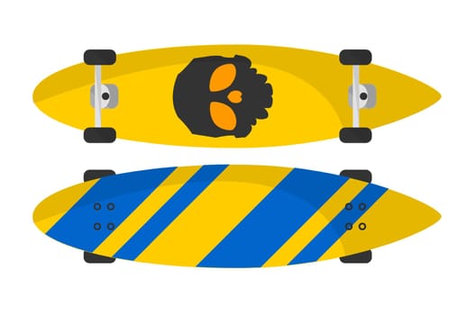 Skateboarder board with skull, sports and hobby
