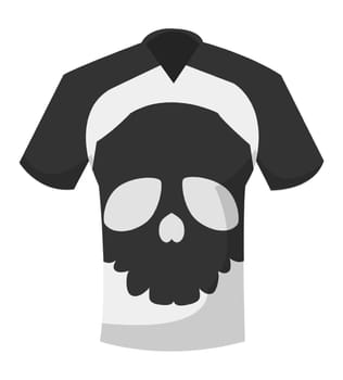 Tshirt with skull, fashionable clothes for teens