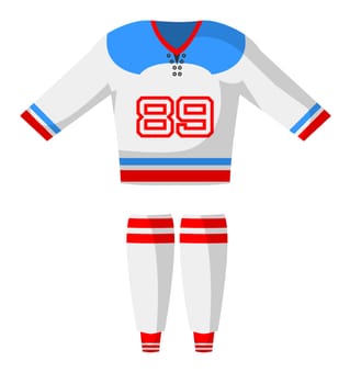 Sports clothing, hockey player uniform vector