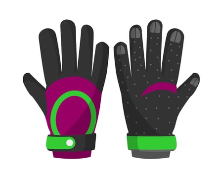 Sports gloves, winter kinds of activities vector
