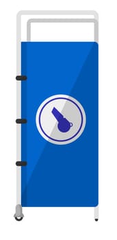 Portable banner with whistle sign, sports team