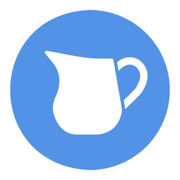 Creamer jug vector icon. Dairy product sign