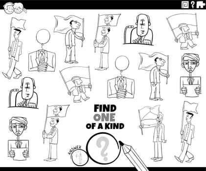one of a kind game with businessmen and politician coloring page