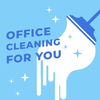 Office cleaning for you, service and care banner