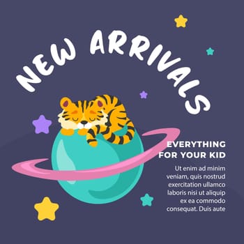 New arrivals, everything for your kid promo banner