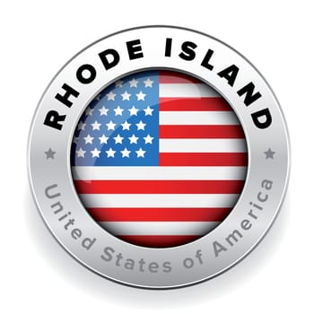 Rhode Island Usa flag badge button