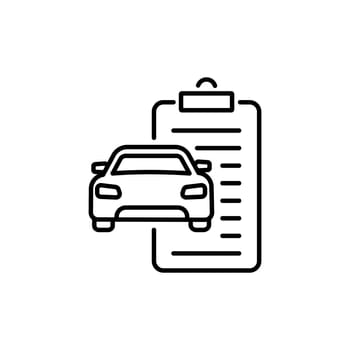 Car Service line flat vector icon for mobile application, button and website design. Illustration isolated on white background.