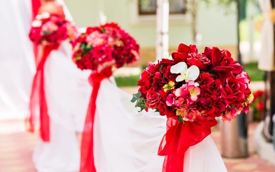 Beautiful flower wedding ceremony decoration