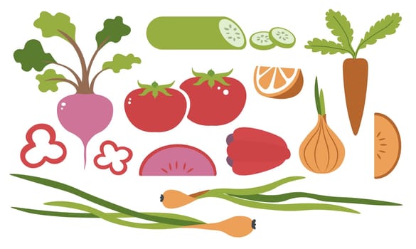 Fresh vegetables for balanced healthy nutrition