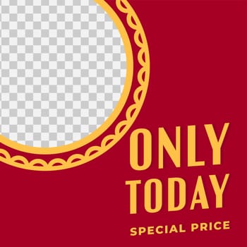 Only today special price promotional banner vector