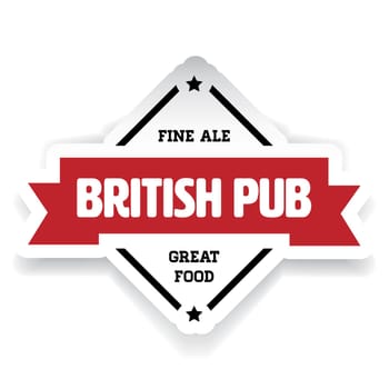 British pub vintage stamp