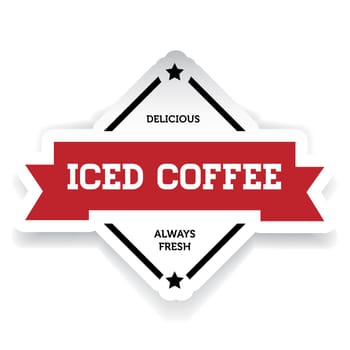 Iced Coffee vintage sign