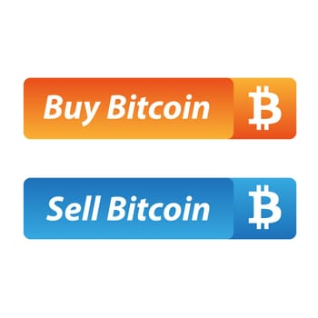 Sell and Buy Bitcoin button set