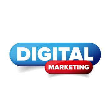 Digital Marketing button vector