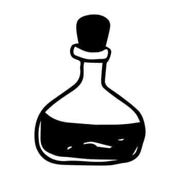 flask for the drug is a funny doodle Halloween