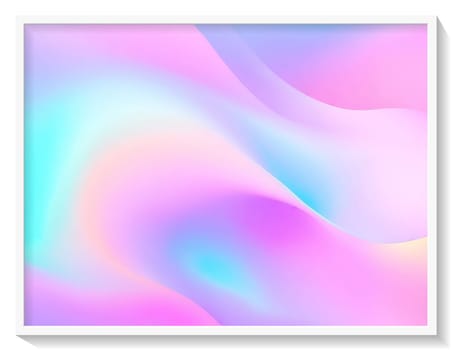 abstract background with smooth wavy lines in pastel rainbow colors.