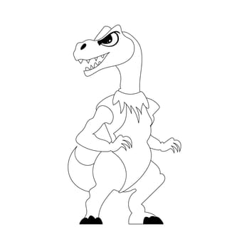 Fabulous, interesting and funny dinosaur. Coloring style