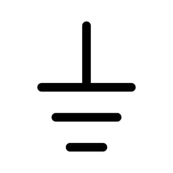 Grounding icon connection electrical ground, grounding protection against electric shock