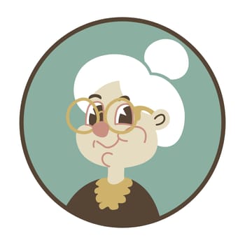 Grandmother avatar or picture, family tree icon