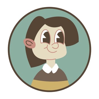 Small girl personage, avatar or portrait vector