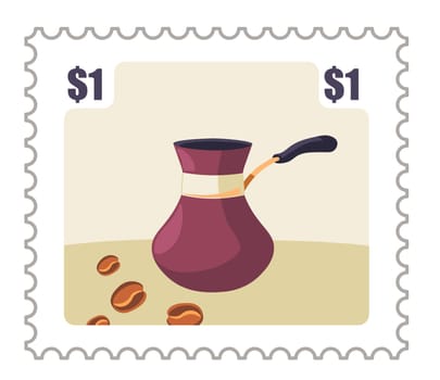 Thailand postcard or postmark with coffee pot